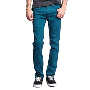 New Regular Fit Men's Winter Mid Waist 100% Cotton Slim Straight Casual <b>Jeans</b> Quick Dry - Product Image 4