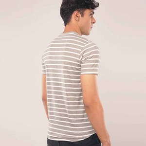 Camiseta de Jersey de algodón a rayas amarillas para hombre y mujer con tu propio diseño de camisetas estampadas - Product Image 6