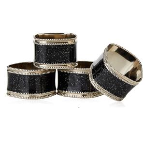 Top Ranking Producto Nuevos lanzamientos Premier Housewares Square Glitter Servilleteros-Negro Disponible a precio competitivo - Product Image 1