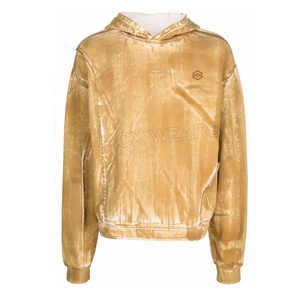 100% algodón personalizado de gran tamaño pulóver sudaderas con capucha pesado GSM Dropshoulder con capucha estilo largo de invierno con efecto lavado - Product Image 1