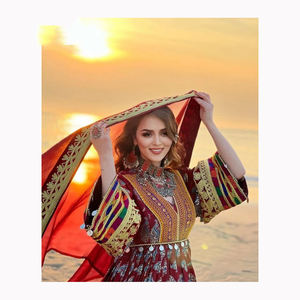 Vestidos de Estilo Afgano para Mujer, los Más Vendidos, Moda Casual, Diseño Simple/Bordado, Vestidos Afganos para Mujer - Product Image 4