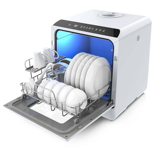 Lave-vaisselle portable neuf, mini lave-vaisselle de comptoir avec réservoir d'eau intégré de 5 L, aucun raccordement nécessaire, 6 programmes de lavage - Product Image 1