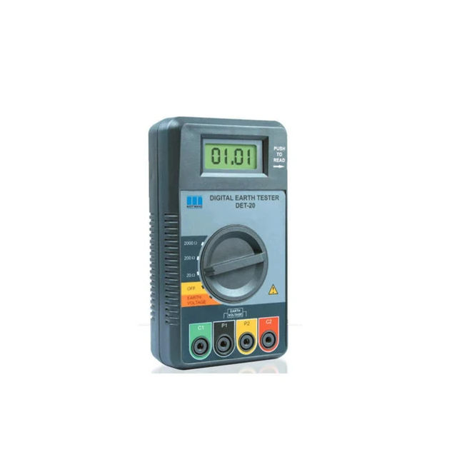 Motwane Portable Digital Earth Resistance Soil Resistivity Tester DET 20 Toolkit Detectors for Earth Resistance Meter