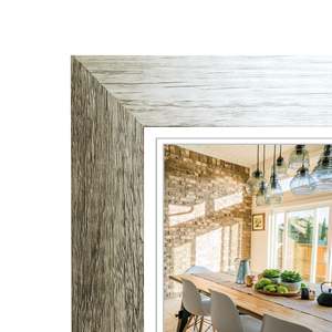 Driftwood Decor 40 X 50 cm Wooden Picture <b>Frame</b> Creative A4 Mirror <b>Frame</b> with Simple Square Pattern Flip <b>Frame</b> for Canvas - Product Image 3