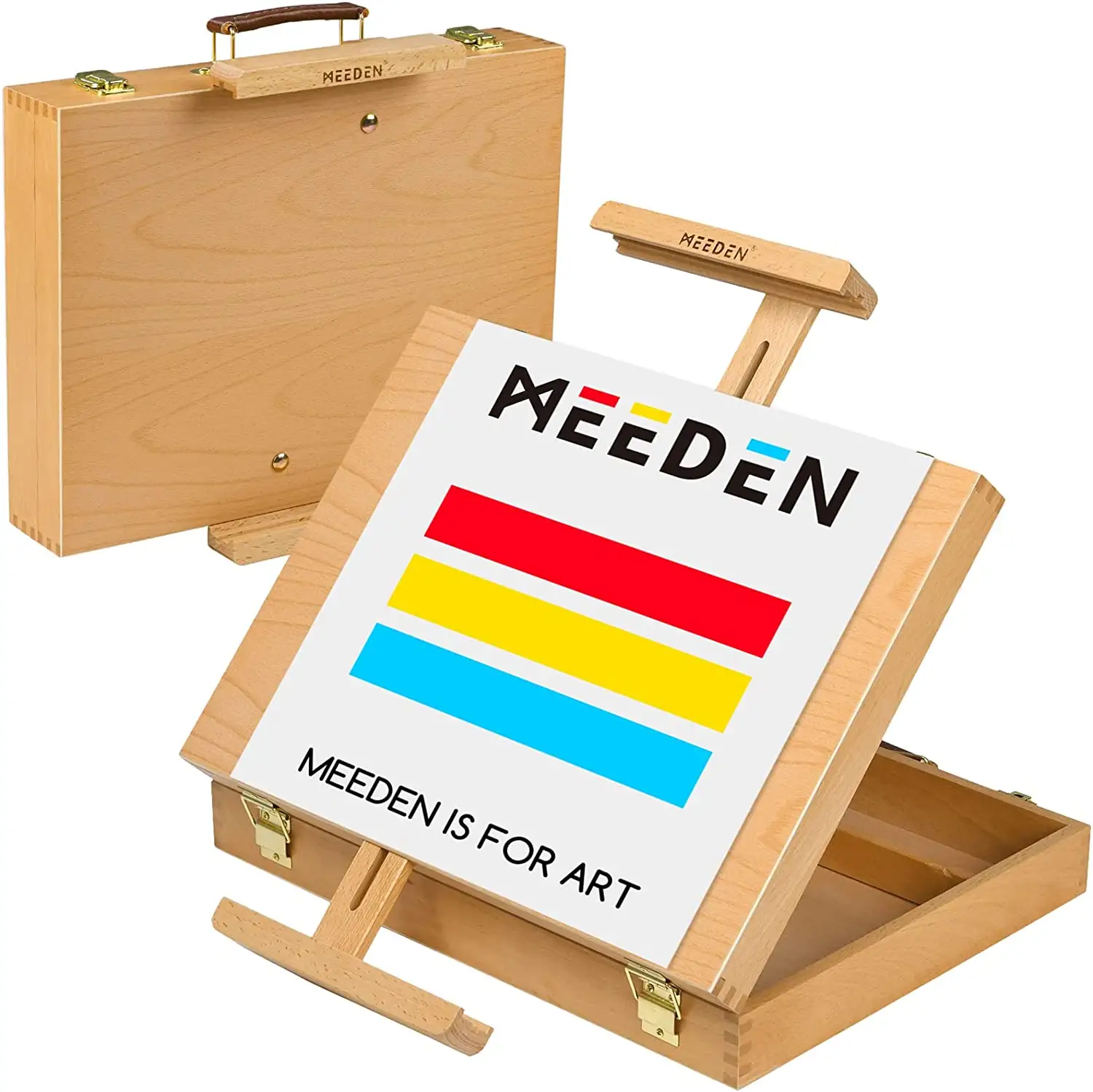 MEEDEN पकड़ अप करने के लिए कैनवास 28 ''अधिकतम कला की आपूर्ति टेबलटॉप चित्रफलक स्केच बॉक्स ठोस बीच लकड़ी की मेज के लिए चित्रफलक पेंटिंग