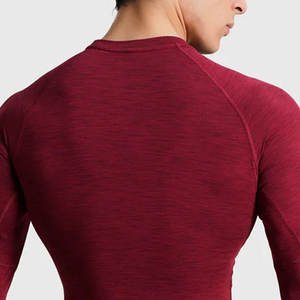 เสื้อรัดรูปแขนยาวเต็มตัวสำหรับผู้ชายเสื้อกีฬาแขนยาวแบบแห้งเร็วระบายอากาศได้ดีโลโก้ตามสั่ง - Product Image 5