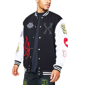 Veste d'université classique Fournisseur OEM Ourlets côtelés à l'avant Options de broderie personnalisées pour les écoles ou les équipes - Product Image 1