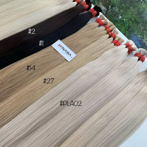 Precio al por mayor extensiones de cabello a granel 100% cabello crudo vietnamita 100 gramos colores claros Super doble dibujado 24 pulgadas recto Natural - Product Image 1