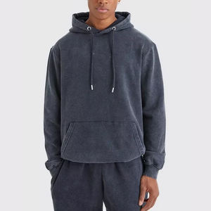 Sudadera con Capucha para Hombre al por Mayor, Estilo Urbano, 500 GSM, Algodón Grueso, Diseño Lavado Ácido, Bordado de Invierno, Tallas Personalizadas - Product Image 2