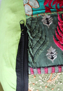 Standard Quality Cotton Handmade Faux Leather <b>Pouf</b> <b>Seating</b> Ottoman Traditional Design Retractable Function Christmas Living Room - Product Image 3