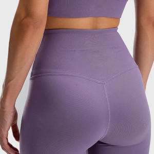 Best Selling Women Lilac Colour Active Stretch Seamless Yoga Set With Sports <b>Bra</b> and Leggings for Sale in Bulk Quality - Product Image 3