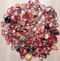 Quartz naturel de jardin, cabochon taille poire, pierre précieuse en vrac, pierre minérale rouge, qualité AAA, effet de couleur pour la fabrication de bijoux