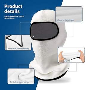 Vente en gros de masque de ski personnalisé de haute qualité, balaclava unisexe, bonnet d'hiver chaud, tricoté 100% coton, respirant, imperméable, pour l'extérieur - Product Image 6