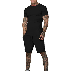 250 GSM ชุดวอร์มแขนสั้นของผู้ชายสำหรับฤดูร้อนชุดวอร์มเสื้อเชิ้ตและกางเกงขาสั้นมีกระเป๋า2กระเป๋าคุณภาพสูงและพรีเมี่ยม - Product Image 2