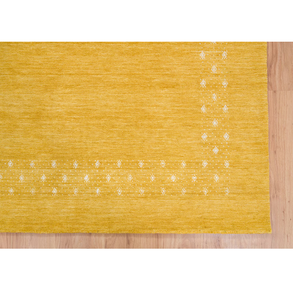 Tapis Gabbeh jaune soleil, tissé à la main en laine, style turc, tapis minimaliste pour salon, chambre à coucher, décoration intérieure - Product Image 6