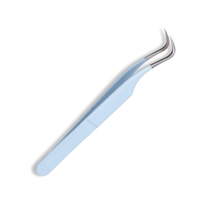 Ensemble de pinces à extensions de cils professionnelles en acier inoxydable anti-magnétique Kaamir Instruments, poignée confortable, pointes lisses, courbées - Product Image 4