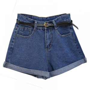 <b>Women</b>’s <b>Bermuda</b> <b>Denim</b> <b>Shorts</b> with Longline Relaxed Fit, High Waist Construction, Premium Washed Fabric, Classic Pocket Details - Product Image 3