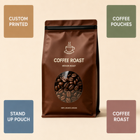 YOUYI Sachet pour grains de café avec fenêtre transparente, fermeture éclair refermable, qualité alimentaire, pochette autoportante, fabricant OEM, impression personnalisée