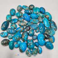 KHUSHI GEMS STONE Turquoise bleu d'Arizona, pierres semi-précieuses authentiques, cristaux naturels tendance, provenant de sources éthiques, cirés/huileés