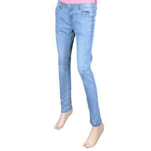 Pantalon en jean pour femme - Bleu clair - Product Image 4