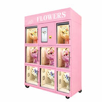 Distributeur automatique de fleurs fraîches en libre-service avec écran tactile pour bouquets d'extérieur