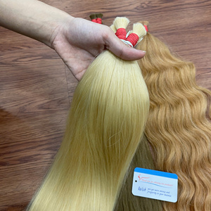 Cheveux Thanh an de la meilleure qualité, 100% vierges, cheveux humains vietnamiens naturels, lisses, extensions de cheveux en vrac, toutes les couleurs, teignables, 100g par paquet - Product Image 1