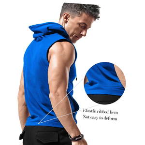 Sudadera Deportiva Personalizada de Moda para Hombre, sin Mangas, con Capucha, Ajustada, para Fitness - Product Image 2