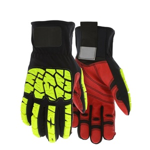 Guantes de trabajo de protección de alto impacto Guantes DE SEGURIDAD TPR de cuero artificial de tamaño al por mayor para mecánicos y trabajadores de campos petroleros - Product Image 4