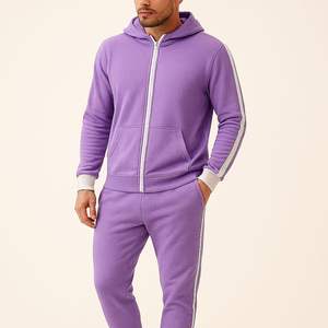 ชุดเสื้อฮู้ดและกางเกงกันเหงื่อชุดวอร์มสำหรับผู้ชายชุดวอร์มพิมพ์ลายพัฟ3D โลโก้ได้ตามต้องการ - Product Image 3