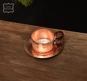 ชุดหม้อกาแฟและนมขนาดใหญ่หม้อกาแฟทองแดงพร้อมที่จับทองแดงสำหรับใช้ในครัว - Product Image 5