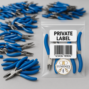 Ensemble de 50 outils de fabrication de bijoux en acier inoxydable de haute qualité avec logo personnalisé pour le tirage de fil d'argent et d'or et le bricolage - Product Image 4