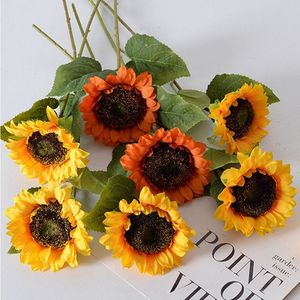 Fleur artificielle en soie <span class=keywords><strong>de</strong></span> style européen et latin, tournesol unique, style campagnard, accessoire <span class=keywords><strong>de</strong></span> photographie pour la maison, <span class=keywords><strong>bouquet</strong></span> <span class=keywords><strong>de</strong></span> <span class=keywords><strong>mariage</strong></span> - Product Image 3