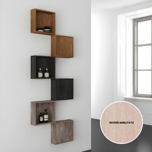 Parete Color impiallacciatura di quercia con 1 porta a cubo 34x34x13 cm dimensioni per bagno camera da letto ingresso confezione da 1 - Product Image 3