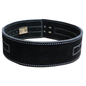 Ceinture de dynamophilie en cuir de vachette de haute qualité pour l'haltérophilie large de gymnastique de fitness avec levier en acier pour boucle - Product Image 5