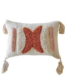 Wholesale 18x18 Boho Tufted Woven Cotton Pillow Cover Decorative Jute Throw <b>for</b> Home <b>Bed</b> <b>Cushion</b> Decor - Product Image 5