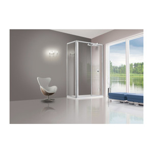 Parete Fissa in Cristallo Trasparente 3 mm 78/82 cm - Product Image 1