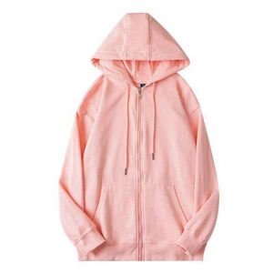 Sudaderas de cuello redondo de gran tamaño para mujer en blanco Sudadera de algodón pesado con cremallera Estampado bordado Logo Fit Sudaderas con capucha para mujer - Product Image 6