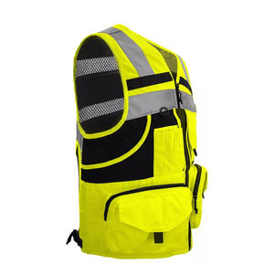 Gilet de travail respirant personnaliser les vêtements de travail de protection en plein air gilet de sécurité des travailleurs de la construction en gros gilet multi-poches - Product Image 2