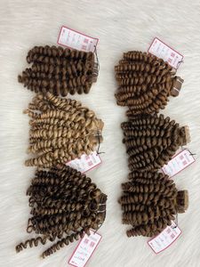 Extensiones de cabello humano Remy marrón oscuro, máquina de trama, cuerpo ondulado profundo, estilo ondulado, envío directo disponible - Product Image 2