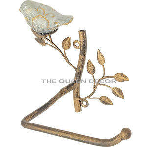 Cintre décoratif de luxe en aluminium métal en forme d'oiseaux uniques finition dorée Meilleure vente Type mural - Product Image 1