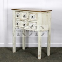 Table console rustique en bois de manguier massif sculpté à la main, finition vieillie, mobilier recyclable pour la maison, chambre, cuisine