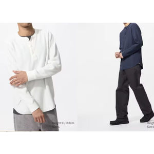 Superior Quality <b>Long</b> <b>Sleeve</b> <b>T</b>-<b>Shirt</b> Slim Fit <b>with</b> <b>Buttons</b> 300 Grams Fabric Weight Eco-Friendly Design - Product Image 1