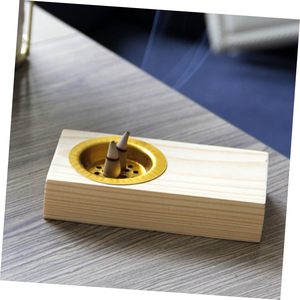 Nouveau Brûleur d'Encens Rectangulaire Simple en Bois de Pin Écologique et Durable 2026 – Diffuseur d'Aromathérapie Thérapeutique Arabe Biologique pour - Product Image 3