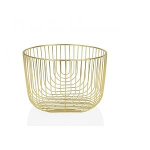 Panier de finition en fil de fer et cuivre de forme personnalisée panier de fruits pour le stockage des aliments hôtel restaurant nourriture de table pour le mariage - Product Image 4