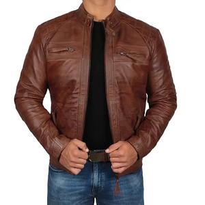 Nouveauté Veste décontractée pour hommes avec impression personnalisée fermeture éclair complète en cuir de vache avec motif de camouflage en fourrure pour le printemps - Product Image 3