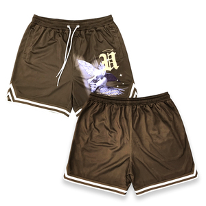 Vente en gros de shorts de basket-ball pour hommes shorts en tricot brodés pour adolescents personnalisés impression vintage respirant service OEM disponible - Product Image 1