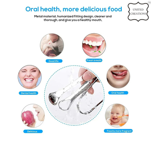 Nettoyant pour langue de soins personnels en acier inoxydable Produit d'hygiène pour la langue Grattoir pour langue à usage domestique utile - Product Image 4