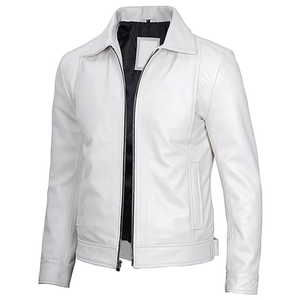 Prix de gros Veste en cuir véritable 100% Vêtement décontracté classique Hommes Vestes en cuir de vache Veste en cuir de qualité supérieure - Product Image 3