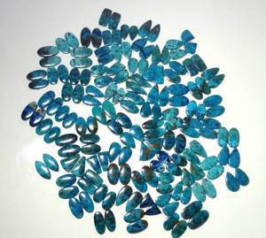 Shattuckite Cabochon อัญมณีควอตซ์ธรรมชาติสำหรับทำเครื่องประดับมีขนาดรูปร่างผสมอัญมณีหลวม - Product Image 4
