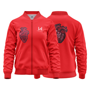 Chaqueta de cuello redondo Bomber Varsity de béisbol Unisex, diseño personalizado, bordado de calle alta, retales de primavera, cremallera suelta frontal - Product Image 6